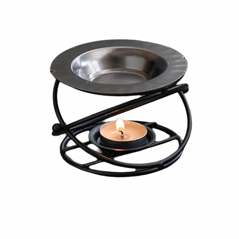 Creative Essential Oil Warmer Portable Retro Aromatherapy Burner Candle Holder Decorative Candle Heating Holder Home Decor