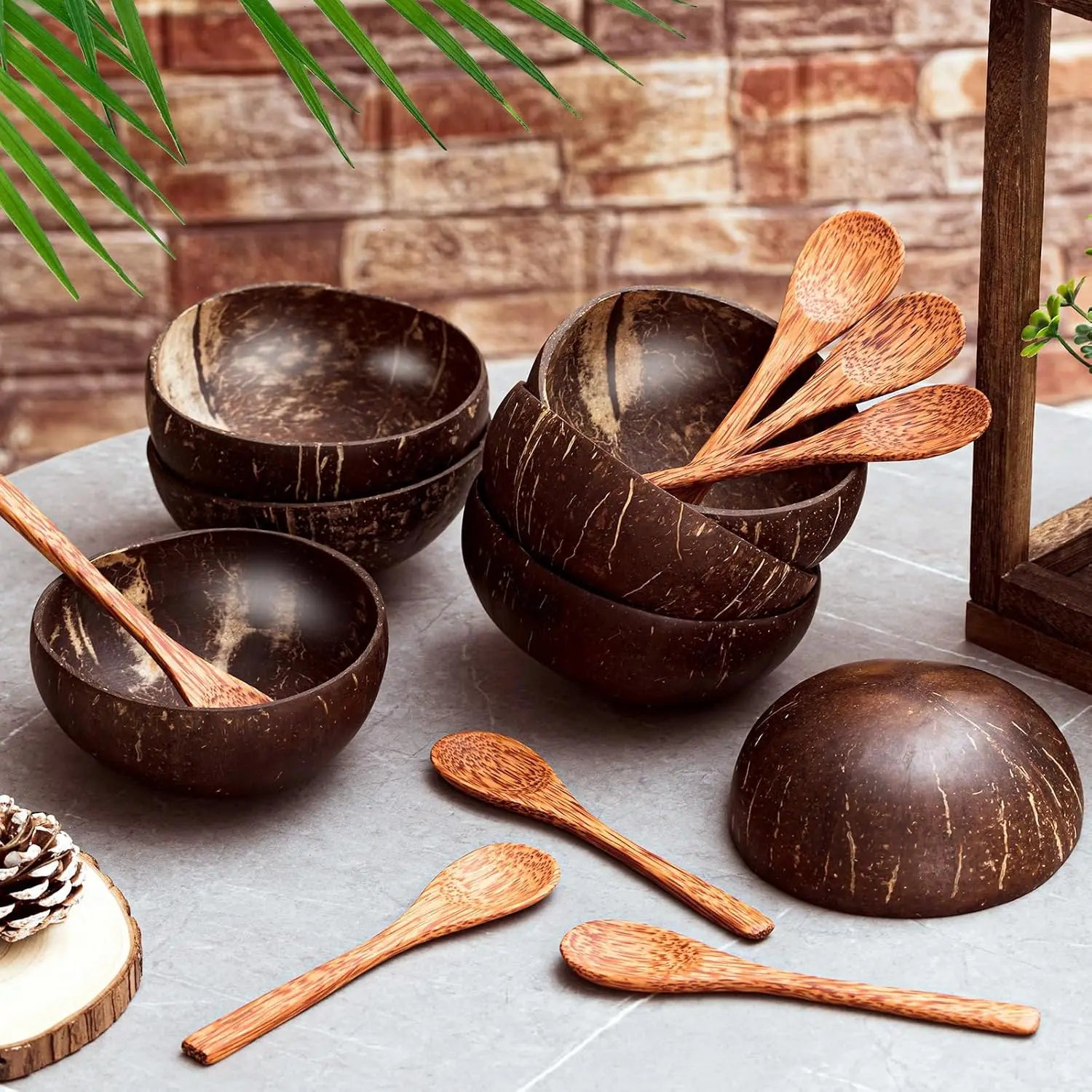 Natural Coconut Serving Bowls
