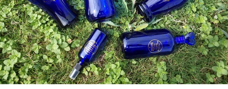 Blue Glass Bottle Collection