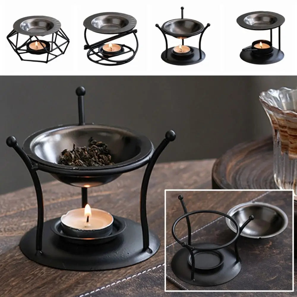 Creative Essential Oil Warmer Portable Retro Aromatherapy Burner Candle Holder Decorative Candle Heating Holder Home Decor