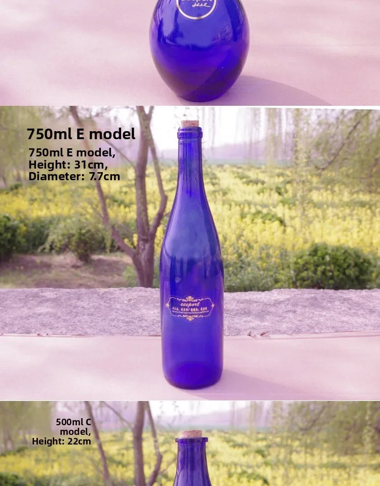 Large Crystal Glass Water Bottle