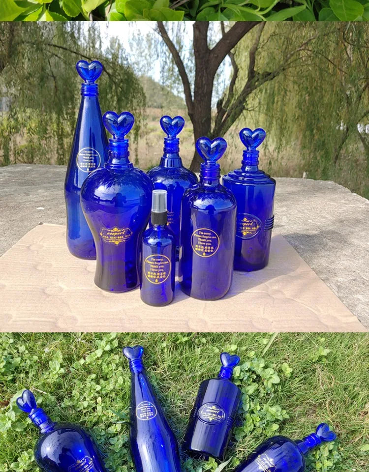Blue Glass Bottle Collection