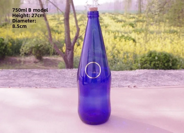 Large Crystal Glass Water Bottle