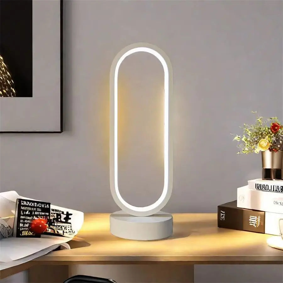 Modern 3 Colors Dimmable Desk Lamp Creative Spiral LED Night Light for Living Room Office Bedroom Bedside Ambient Table Lighting