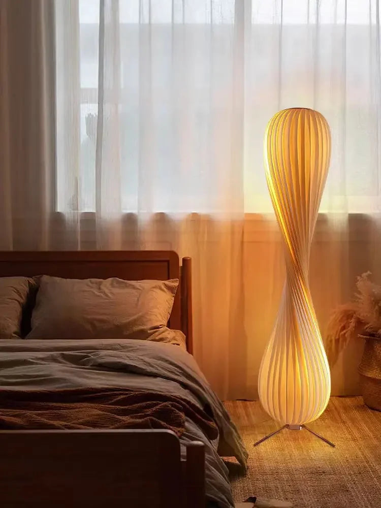 Wooden LED Floor Lamp