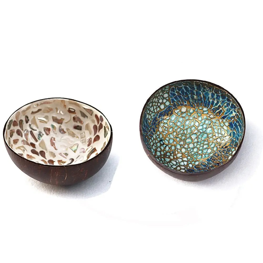 Coconut Shell Storage Bowls (Set of 2)