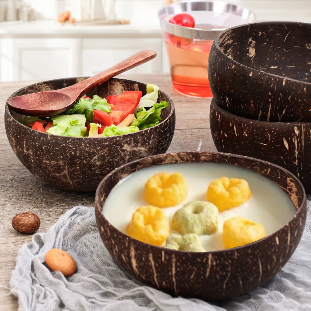 Natural Coconut Serving Bowls