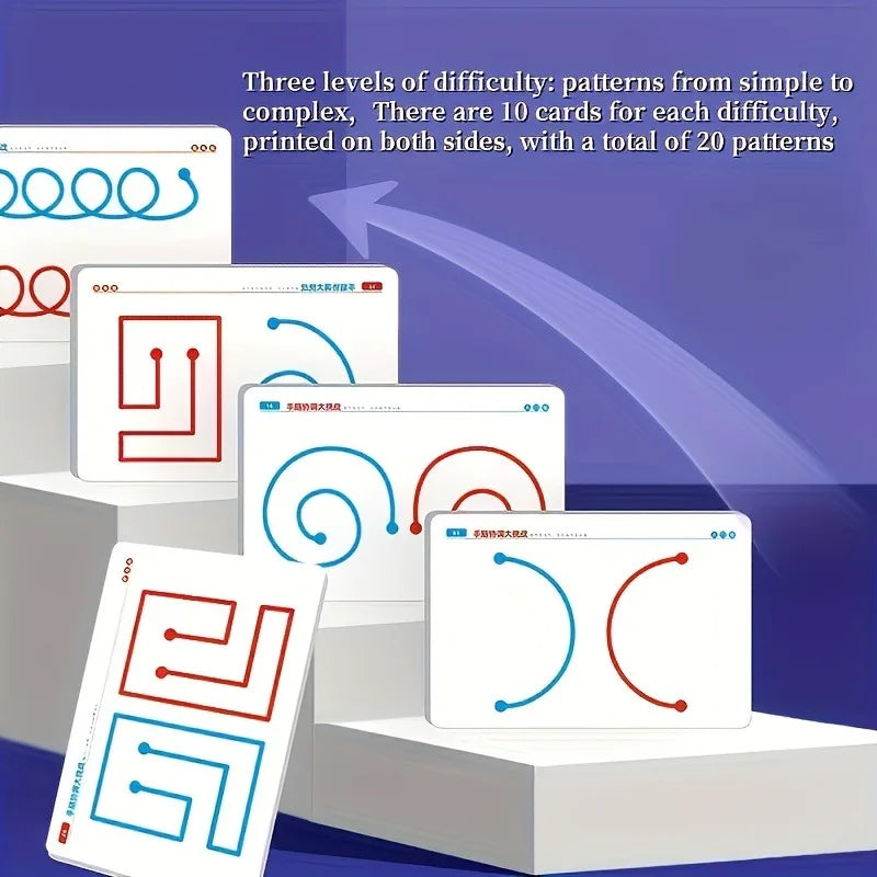 Whole Brain Thinking Training Improving 20 Pages Brain Collaboration Training Cards Concentration Attention Fine Motor Cards
