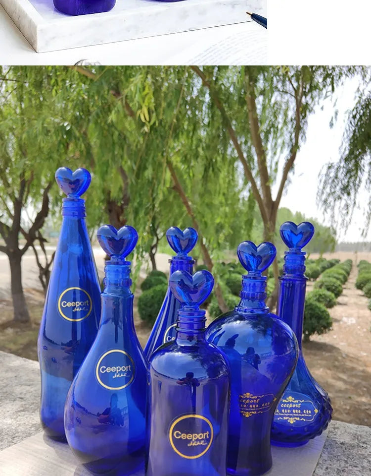 Large Crystal Glass Water Bottle