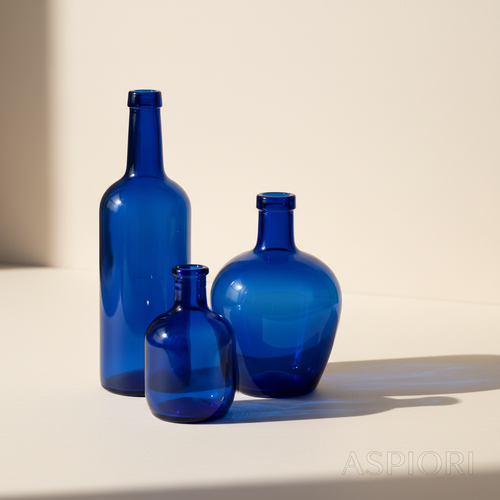 Blue Glass Bottle Collection