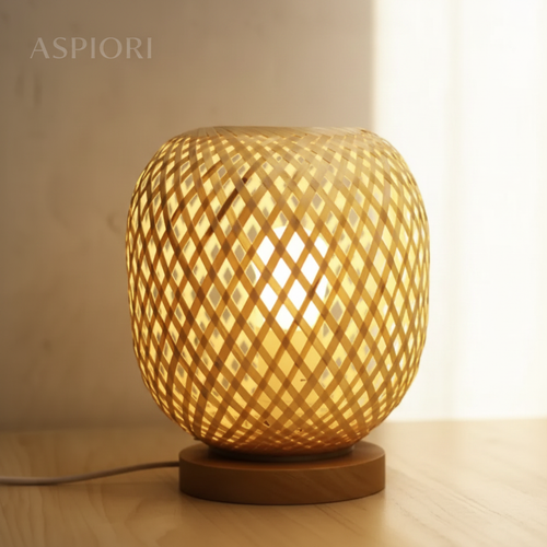 Bohemian Bamboo & Rattan Table Lamp