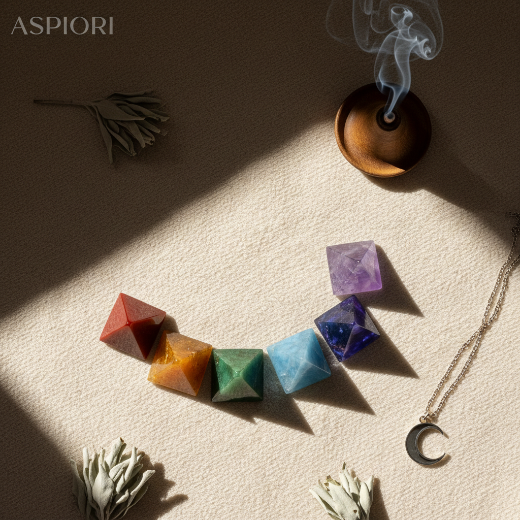 Crystal Pyramid Chakra Set