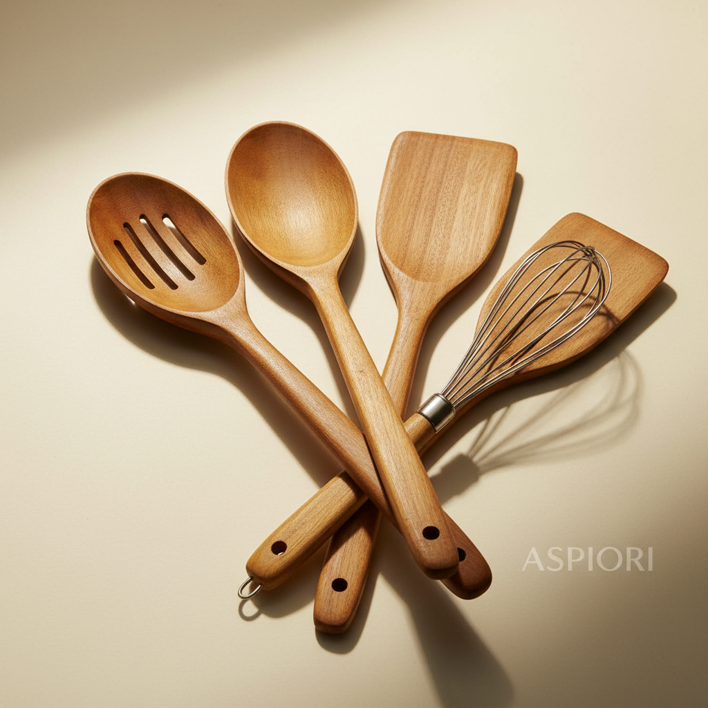 Teak Wood Kitchen Utensil Set
